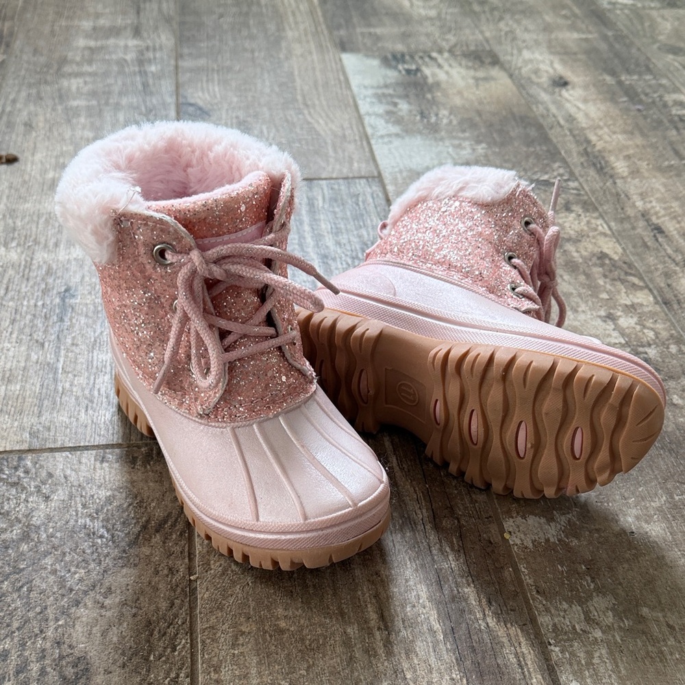 London Fog Glittery Pink Kids Boots